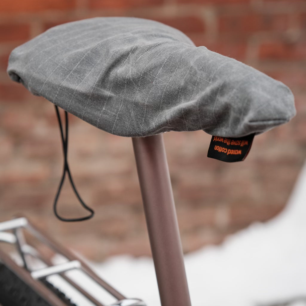 Waxed Canvas Saddle Cover Grey