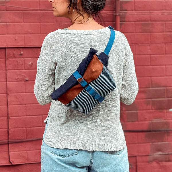 Fanny Allen Pack (Navy/Denim/Redwood)- Now Mounts to Bike!