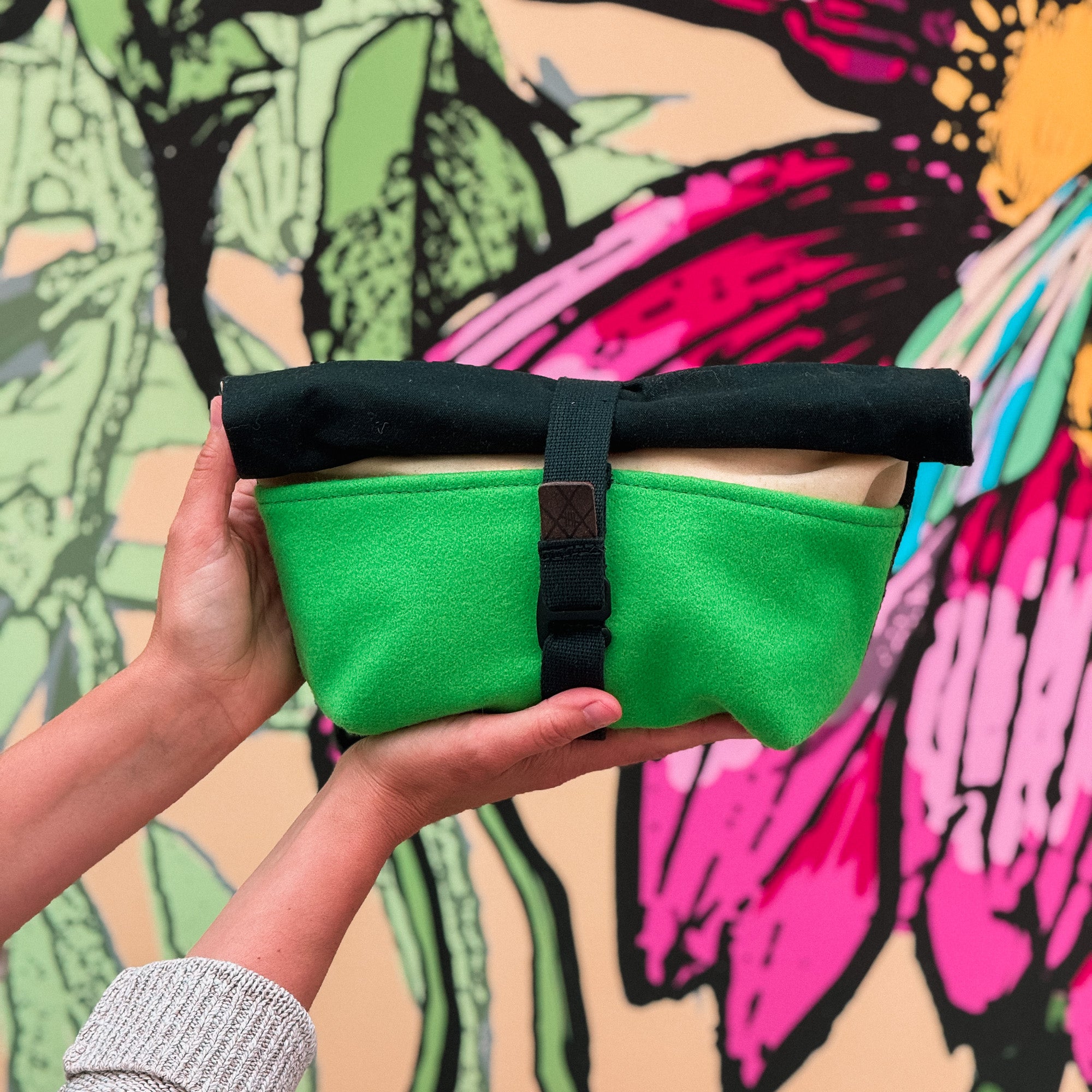 Fanny Allen Pack (Natural/Bright Green/Black)- Now Mounts to Bike!