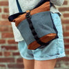 Bulldog Front Sack (Navy/Striped Denim/Redwood)