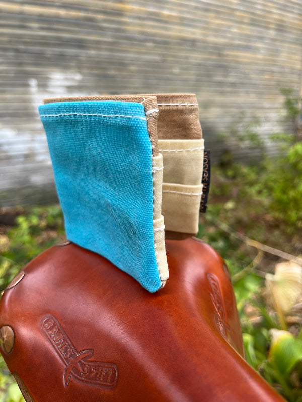 No Waste Wallet (Bright Blue/Tan/Natural)