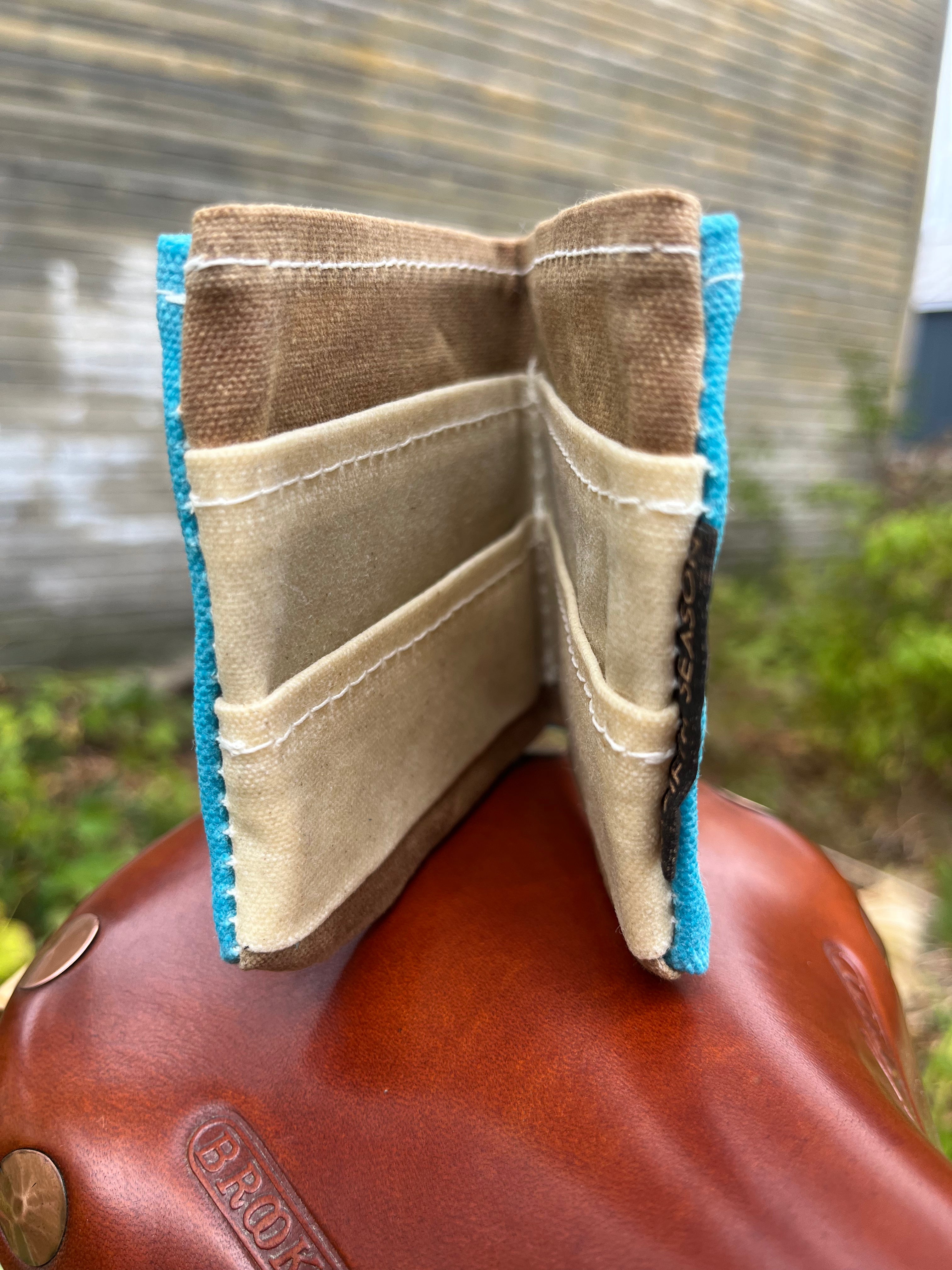 No Waste Wallet (Bright Blue/Tan/Natural)