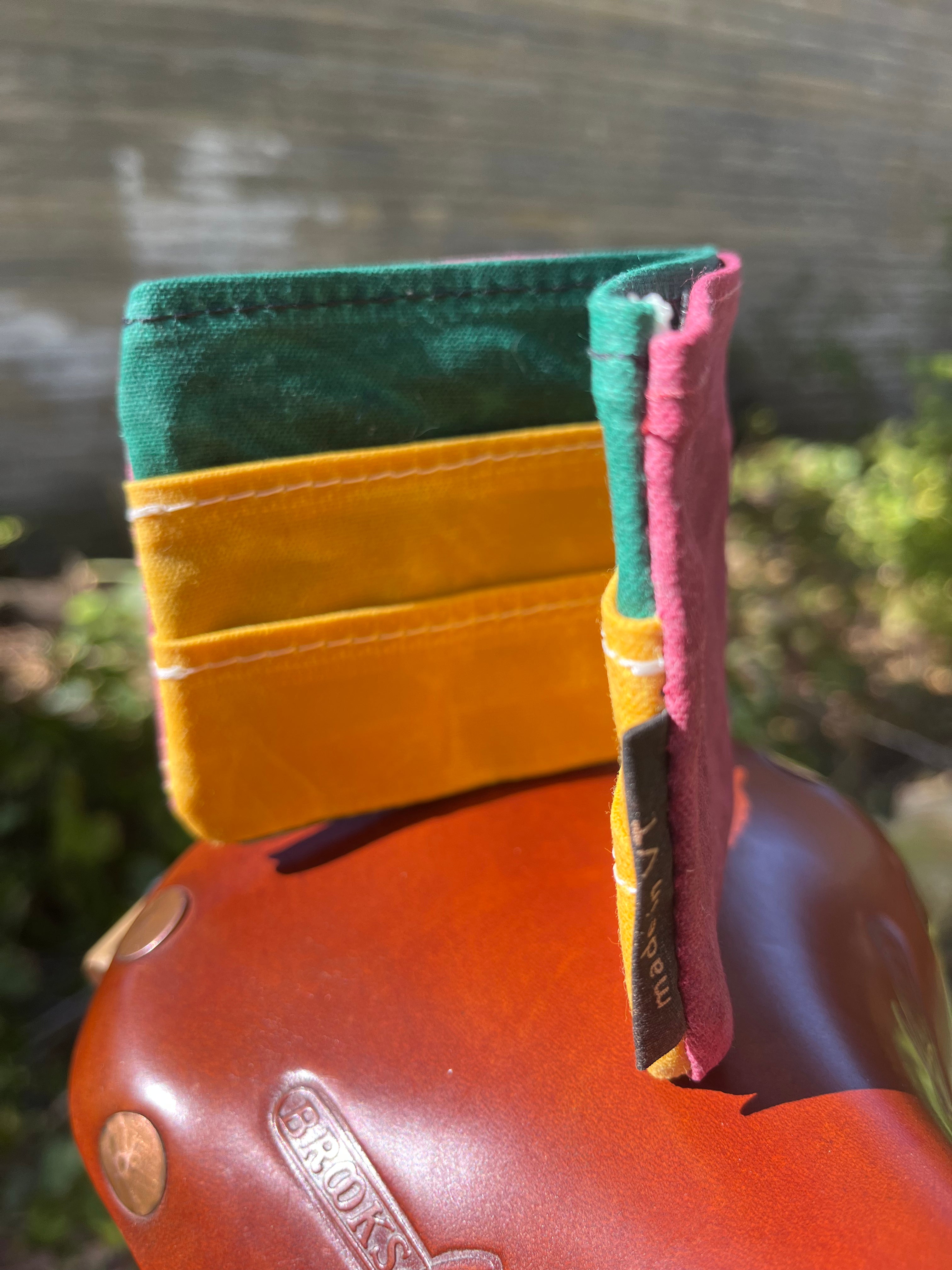 No Waste Wallet (Burgundy/Spruce/Yellow)