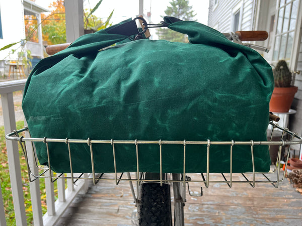 Green Vortex in bike basket