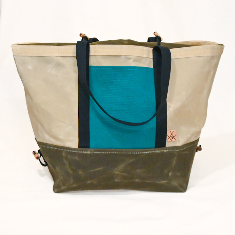 Switchel Sack V2 (Natural Top/Teal Pocket/Olive Bottom