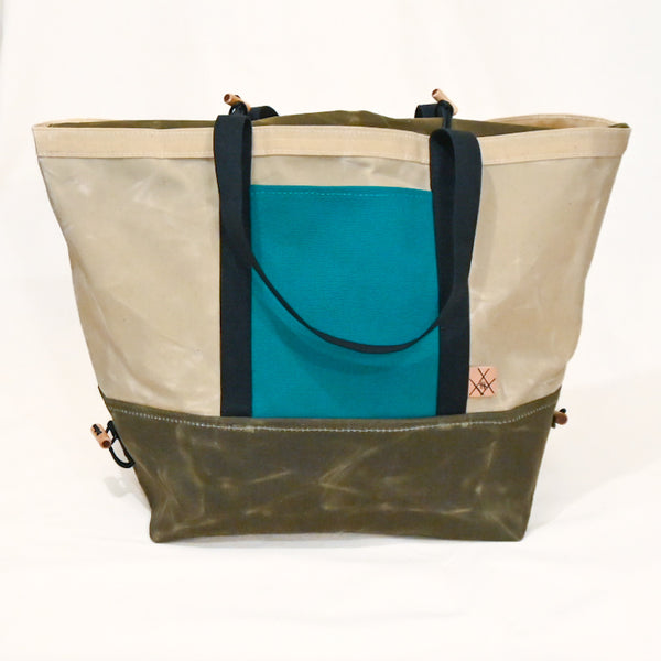 Switchel Sack V2 (Natural Top/Teal Pocket/Olive Bottom