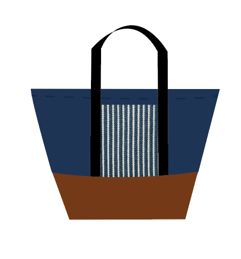 Switchel Sack (Navy/Denim/Redwood Bottom)