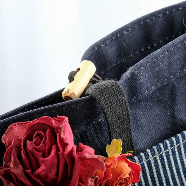 Kedge Sack (Navy/Striped Denim/Redwood)