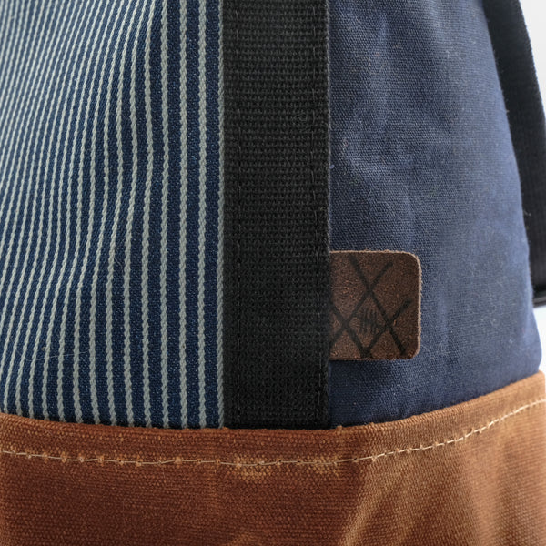Kedge Sack (Navy/Striped Denim/Redwood)