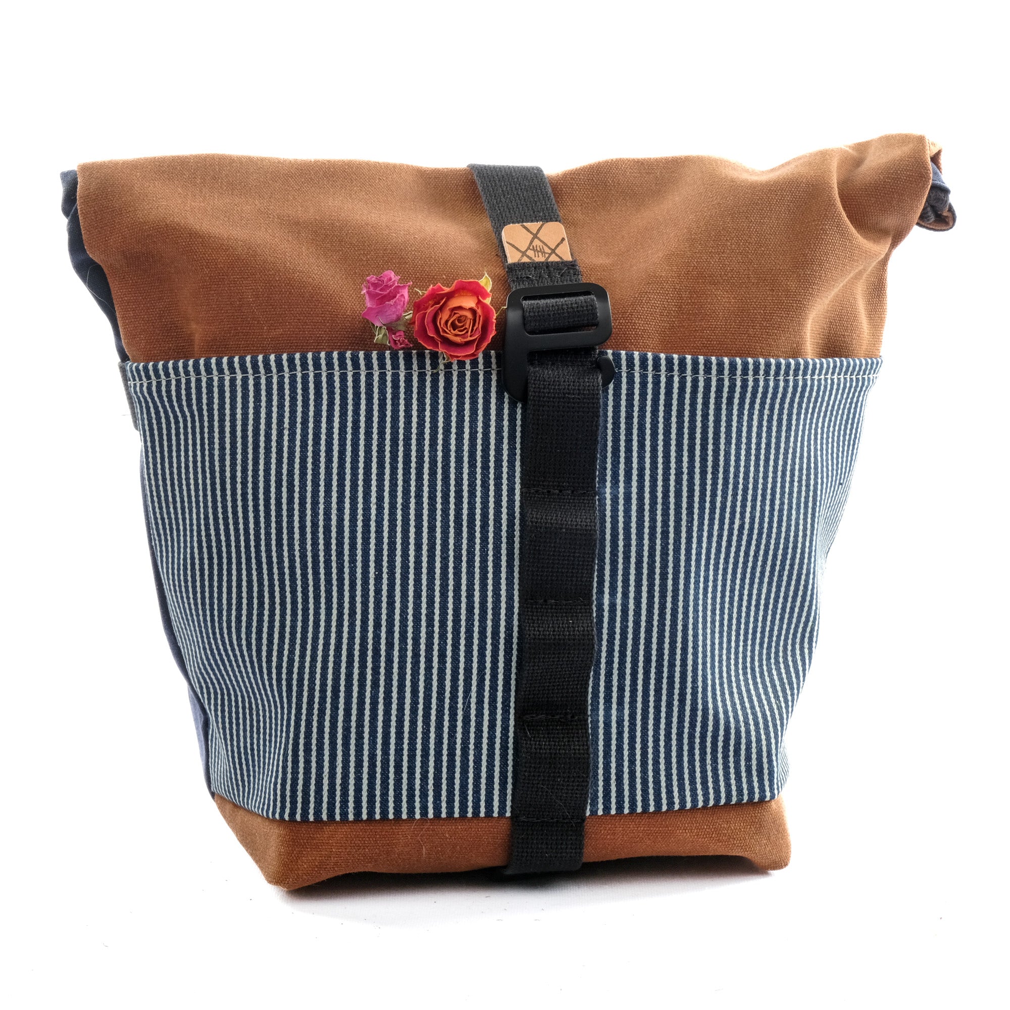 Bulldog Front Sack (Navy/Striped Denim/Redwood)
