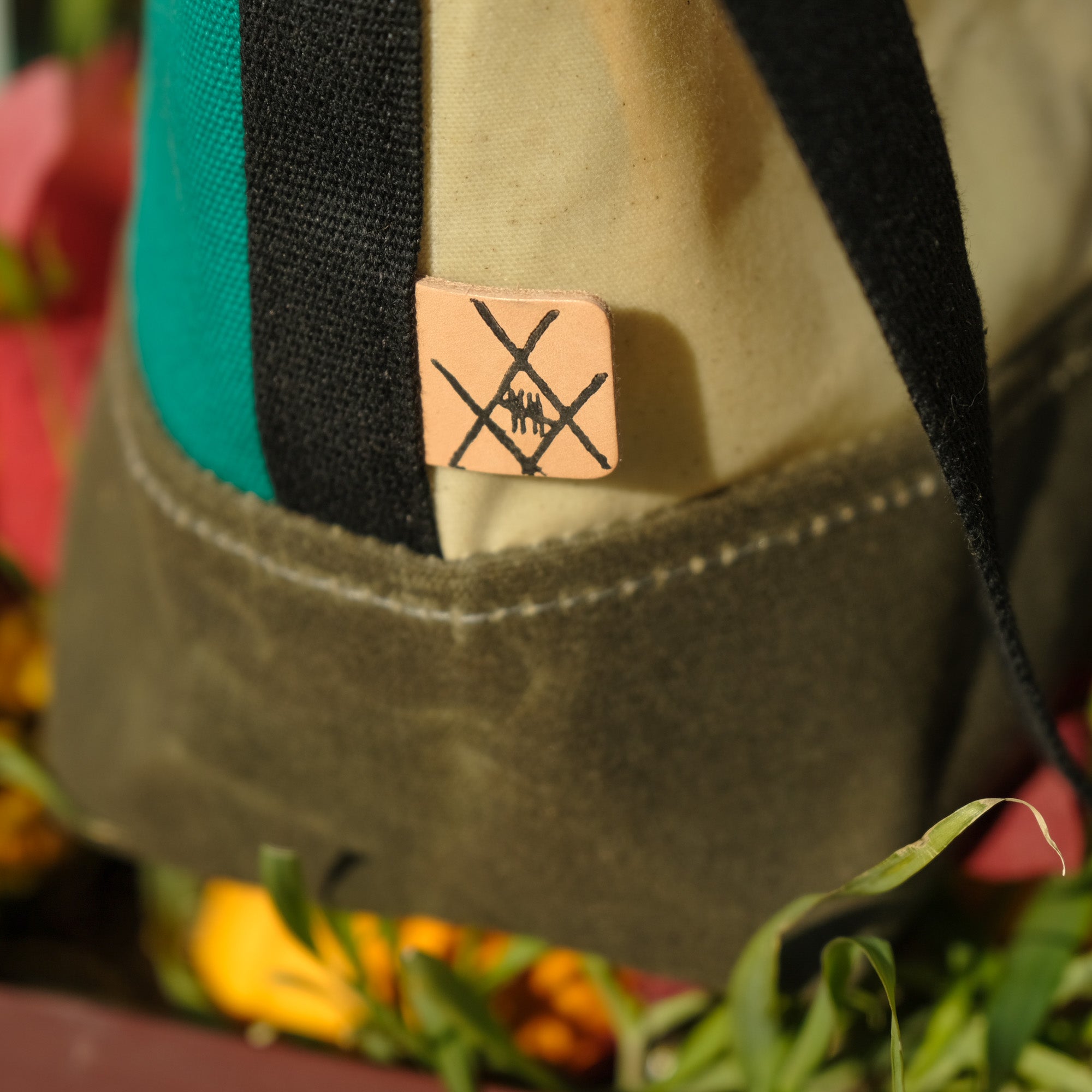 Kedge Sack (Natural/Teal/Olive)