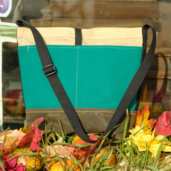 Kedge Sack (Natural/Teal/Olive)